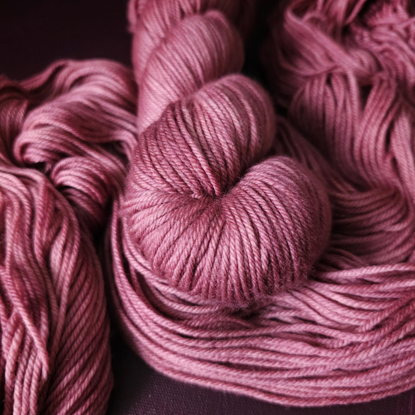 Old Rose, hand dyed merino singles yarn, gifts for knitters, gold lurex sock yarn, colorful knitting supplies, merino crochet yarn