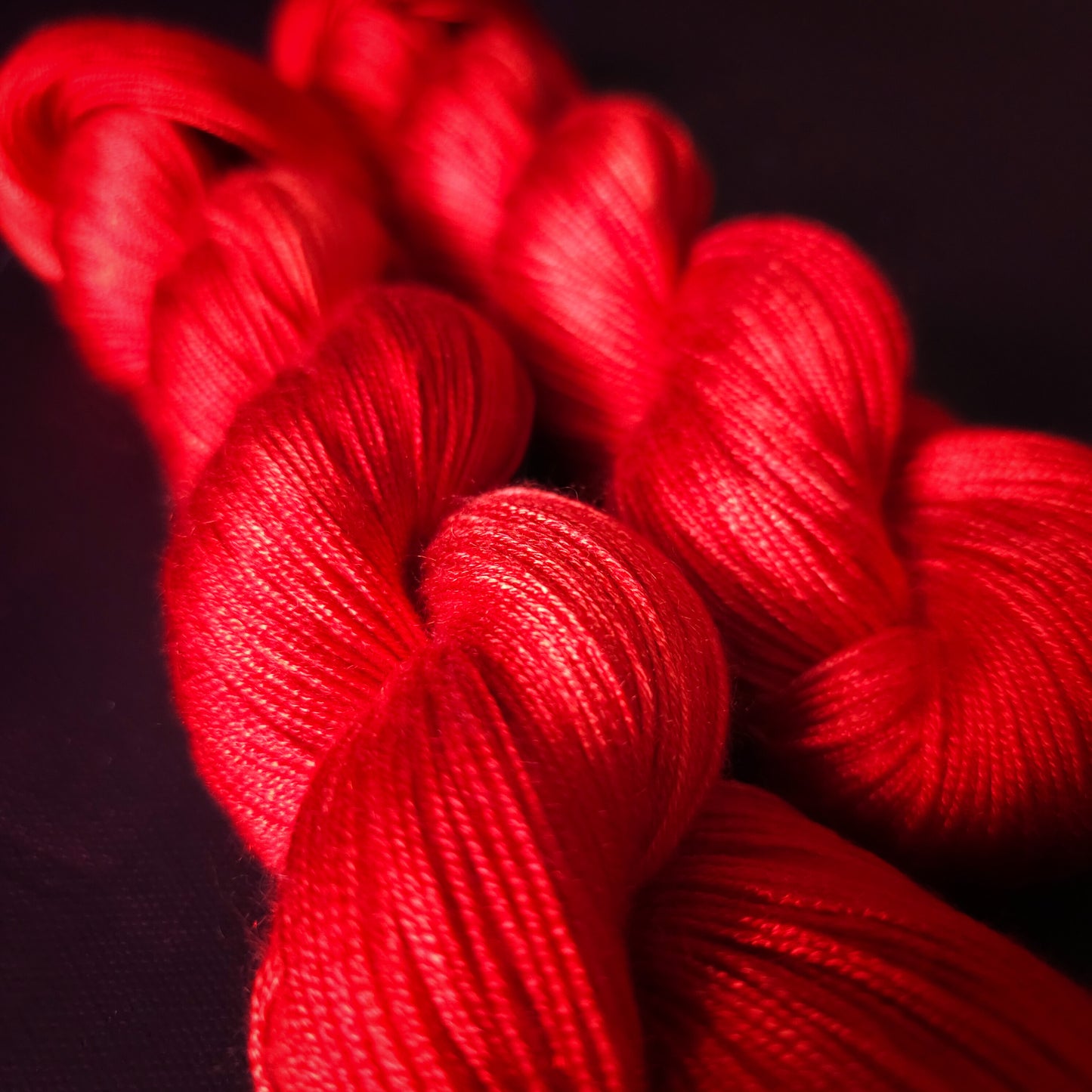 STOP, Hand dyed vegan yarn, variegated yarn, fingering or DK weight knitting yarn, tencel / bamboo / cotton crochet thread