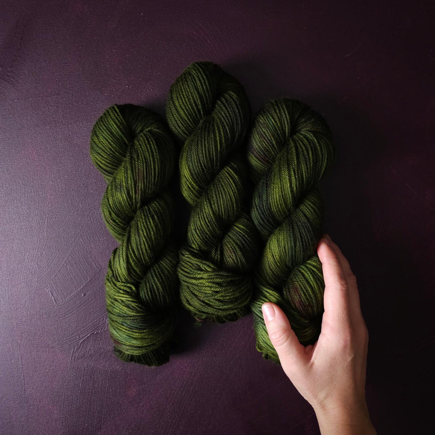 Fresh Moss, hand dyed merino singles yarn, gifts for knitters, gold lurex sock yarn, colorful knitting supplies, merino crochet sock yarn