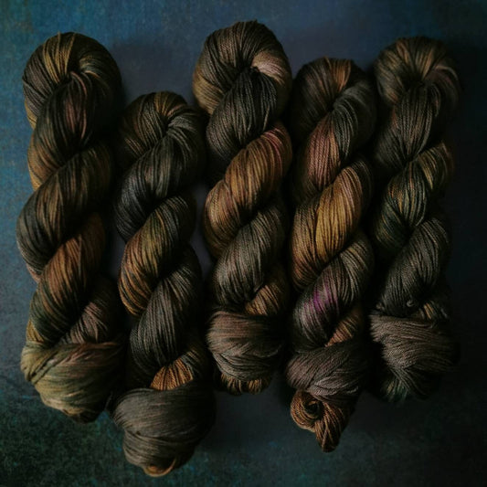 Hand dyed yarn ~ Stroll In The Park*** Dyed to order ~ mercerized cotton yarn, vegan, hand painted