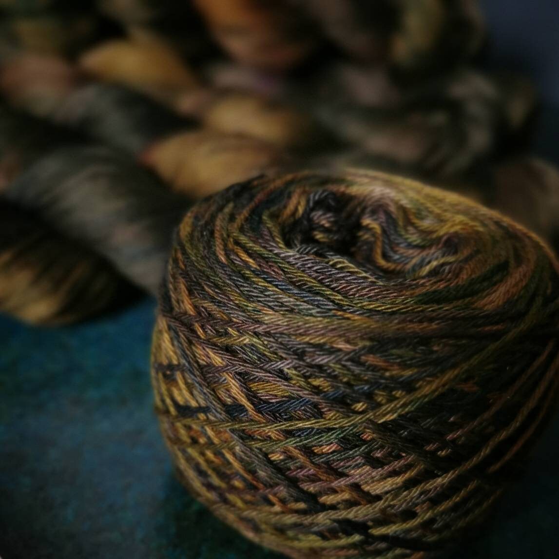 Hand dyed yarn ~ Stroll In The Park*** Dyed to order ~ mercerized cotton yarn, vegan, hand painted