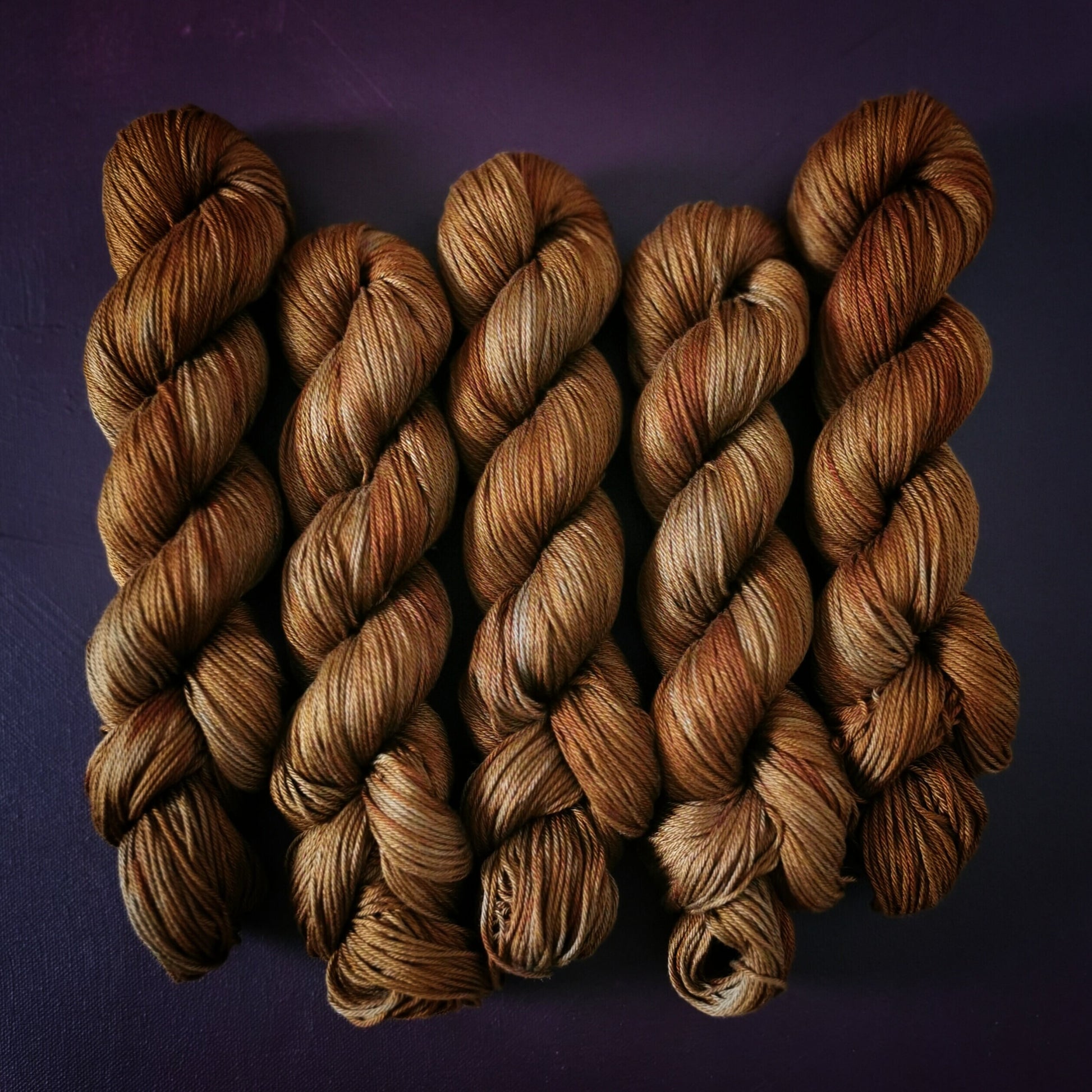 Hand dyed yarn ~ AutumnGold*** Dyed to order ~ mercerized cotton yarn, vegan, hand painted