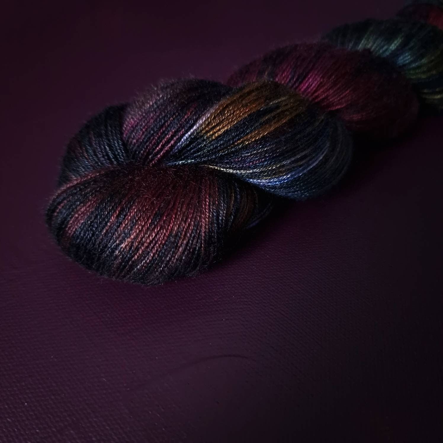 Hand dyed yarn ~ Euphoria ***Dyed to order ~ fingering / DK weight tencel OR bamboo yarn, vegan, hand painted