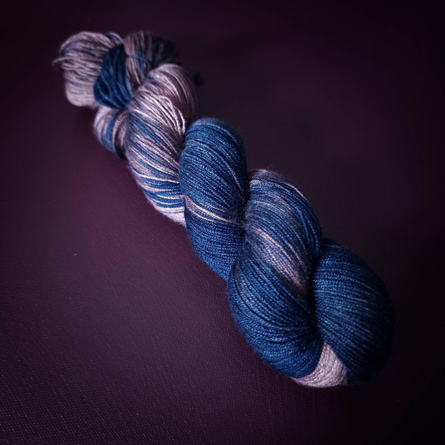 Hand dyed yarn ~ Moonbeam ***Dyed to order ~ fingering / DK weight tencel OR bamboo yarn, vegan, hand painted