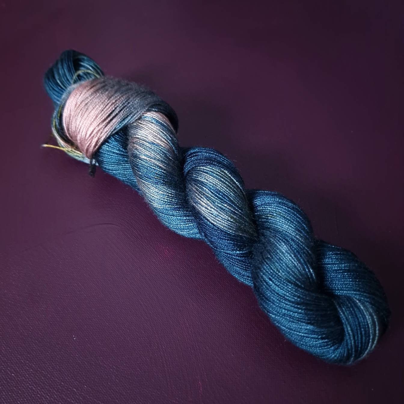 Hand dyed yarn ~ Lonely River ***Dyed to order ~ fingering / DK weight tencel OR bamboo yarn, vegan, hand painted
