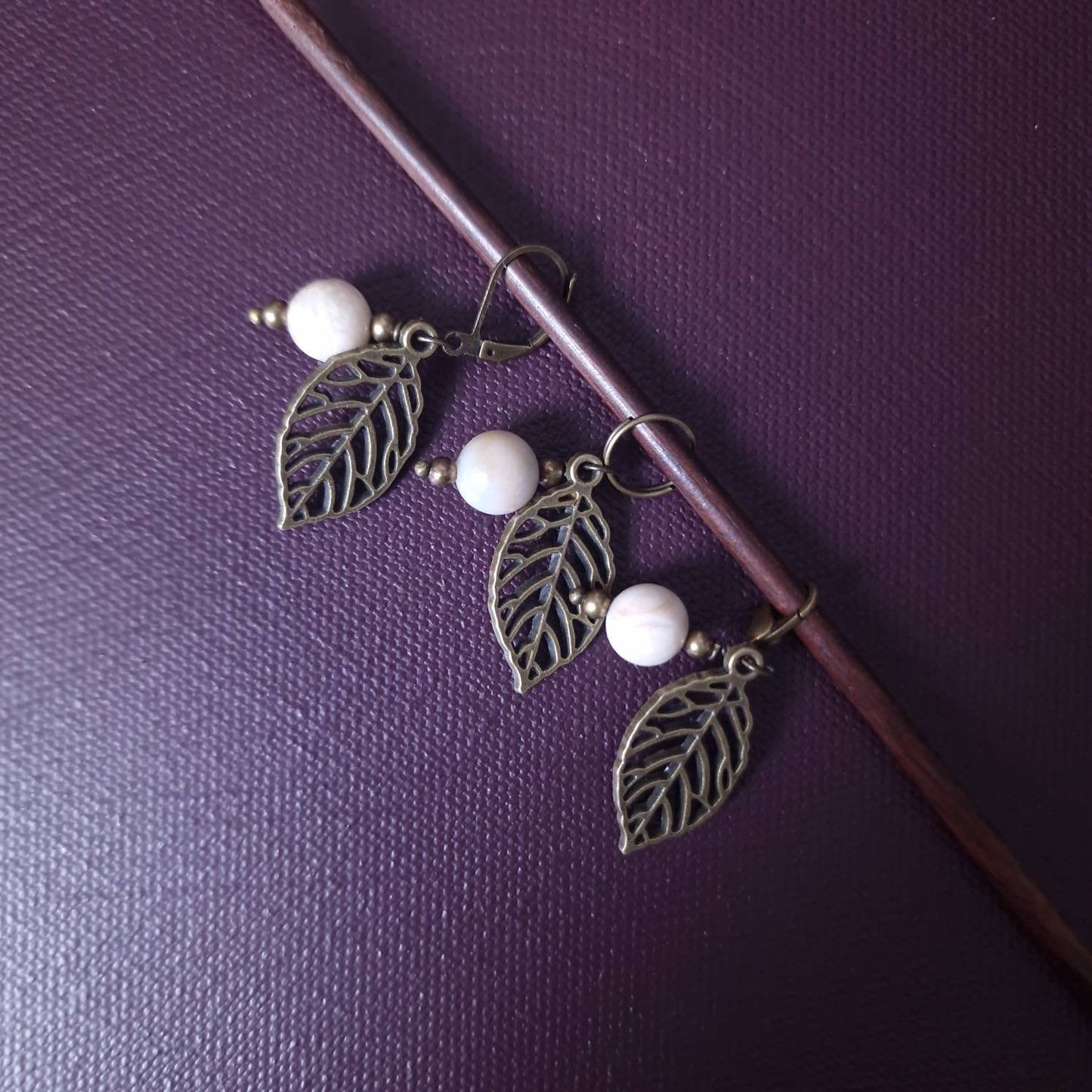 Stitch marker ~Leaf on the moon~ Knitting notions, progress markers, progress keepers, crochet notions, gift for knitter