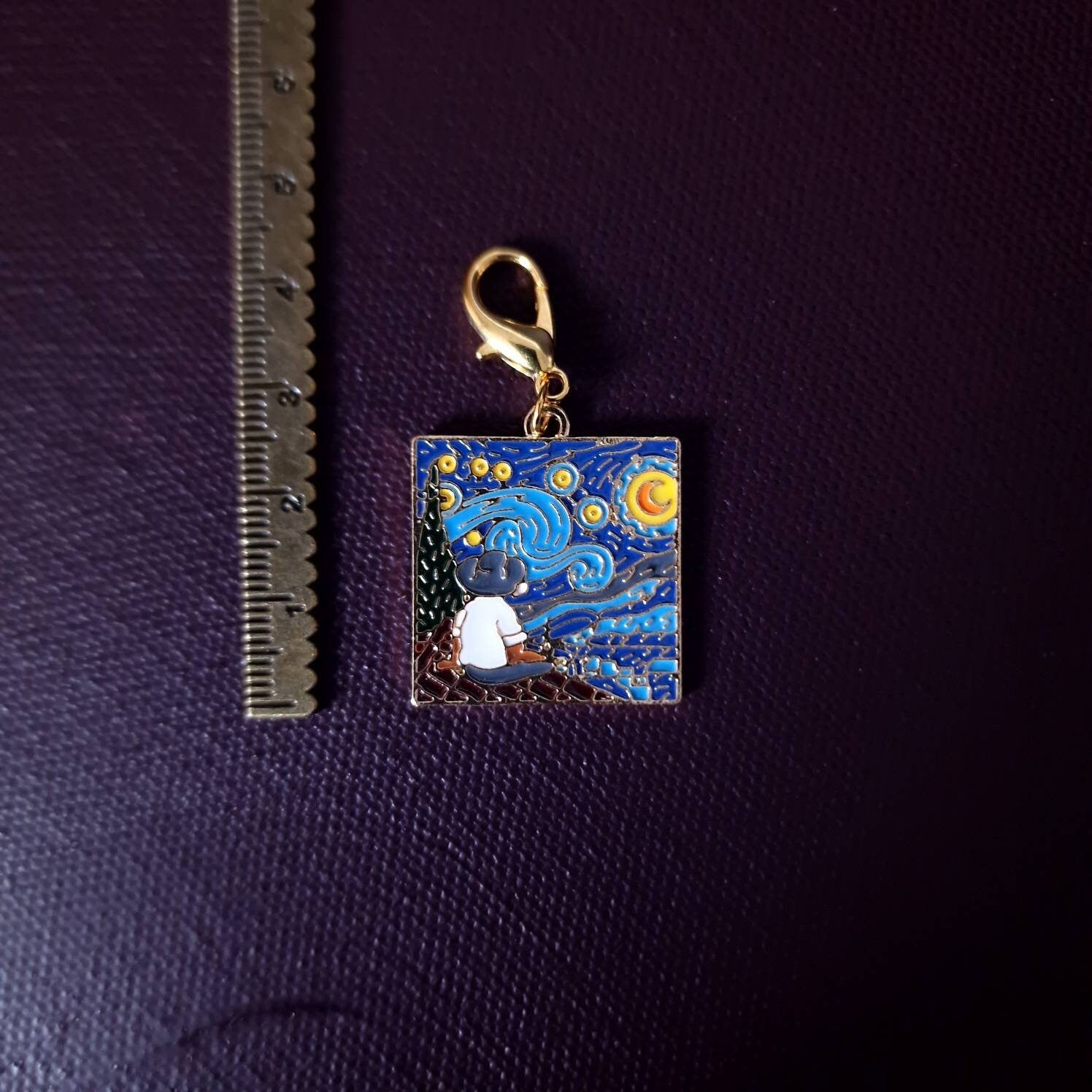 Stitch marker ~ Paintings ~ Knitting notions, progress markers, progress keepers, knitting tools, crochet notions