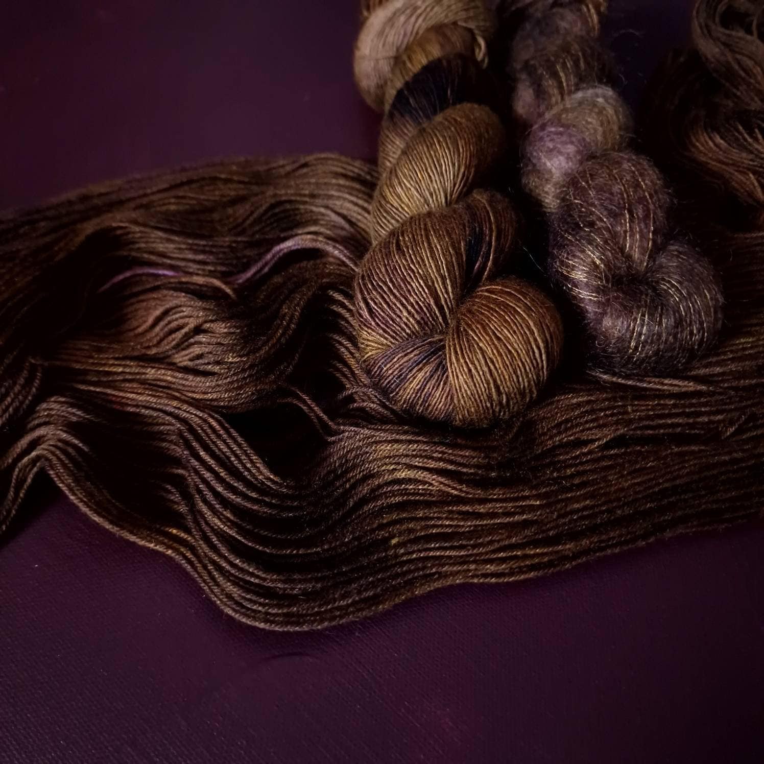 Hand dyed yarn ~ Warm Embrace***Dyed to order ~ Sock, Merino Singles, DK, Aran, Mohair Silk