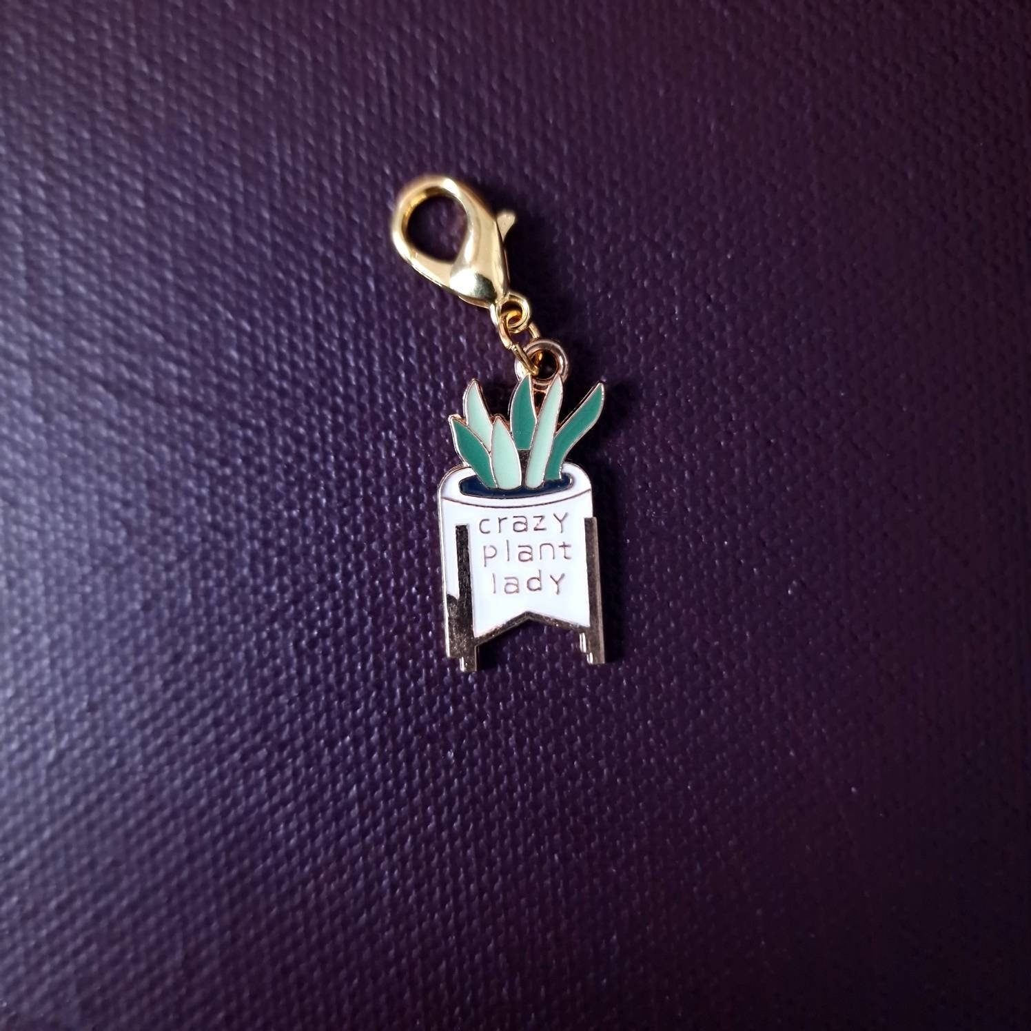 Stitch marker ~ Crazy plant lady~ Knitting notions, progress markers, progress keepers, knitting tools, gift for knitter