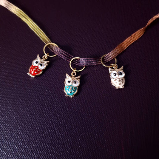Stitch marker ~ Owl ~ Knitting notions, progress markers, progress keepers, crochet notions, gift for knitter