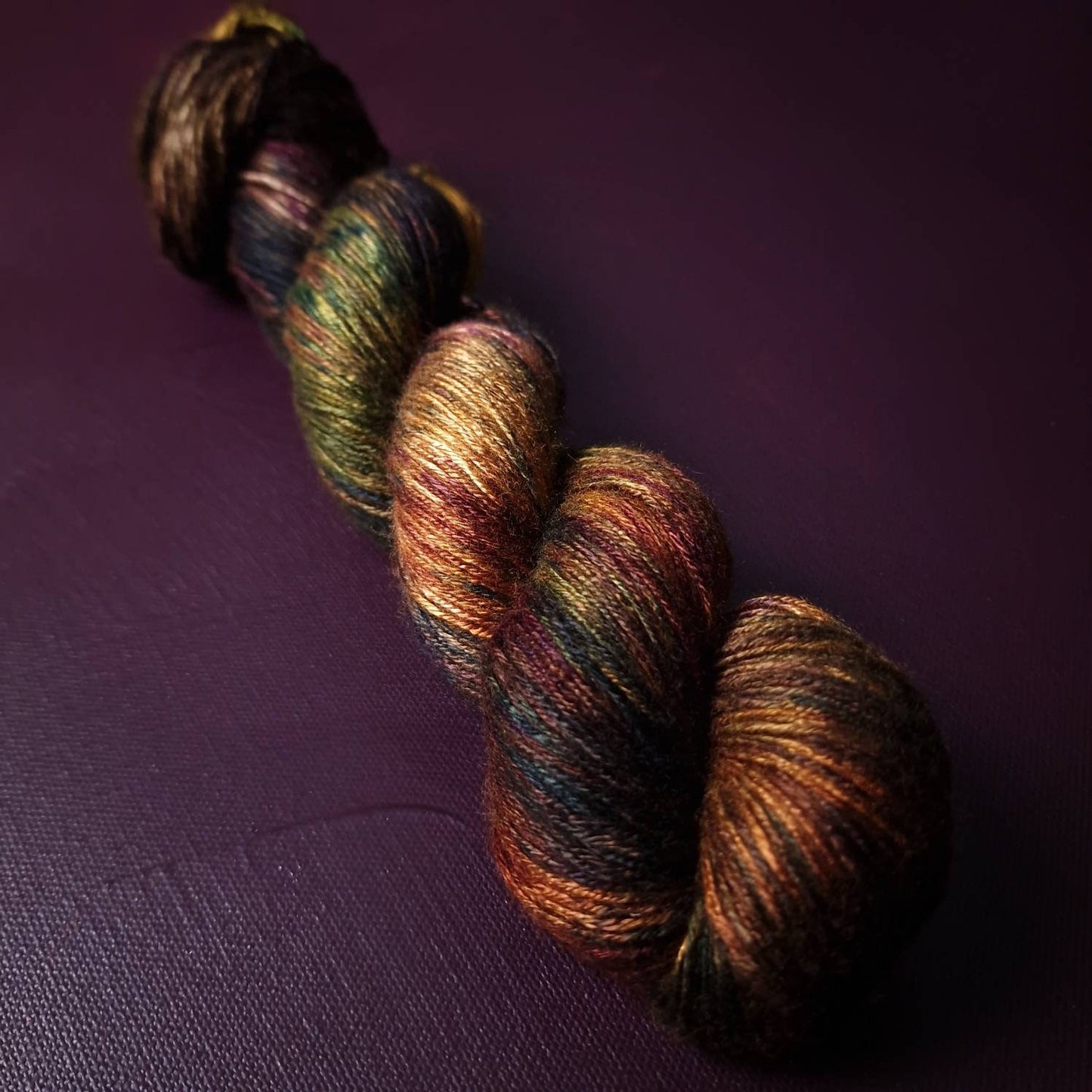 Hand dyed yarn ~ Golden Falls ***Dyed to order ~ fingering / DK weight tencel OR bamboo yarn, vegan, hand painted