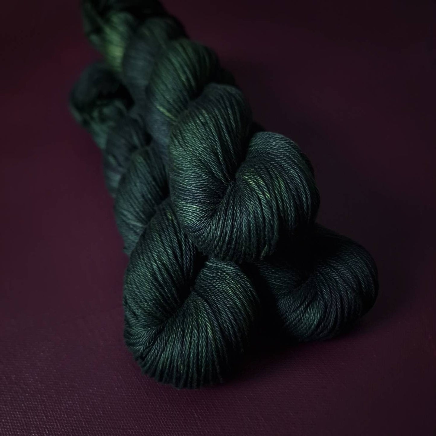 Hand dyed yarn ~ Dark Sea*** Dyed to order ~ mercerized cotton yarn, vegan, hand painted