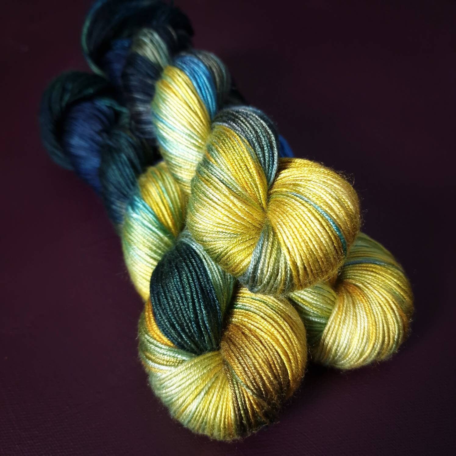 Hand dyed yarn ~ Neon Sunset*** dyed to order, mercerized cotton, bamboo, tencel yarn, fingering or DK weight