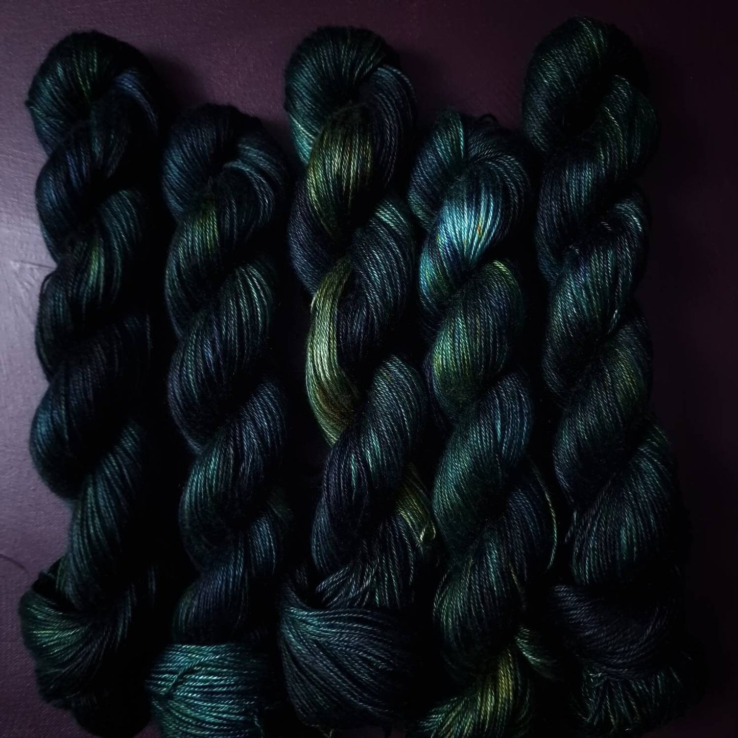 Hand dyed yarn ~ Poseidon ***Dyed to order ~ fingering / DK weight tencel OR bamboo yarn, vegan, hand painted