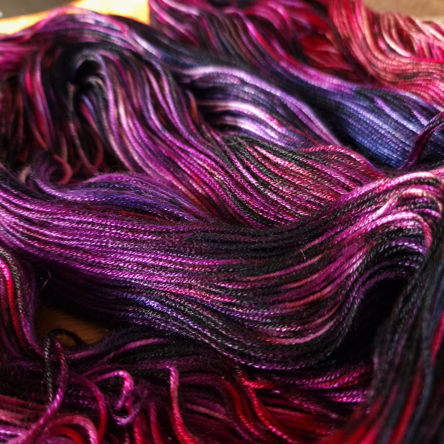 Hand dyed yarn ~ one hit wonders ~ tencel fingering and DK, vegan, hand painted, indie dyed