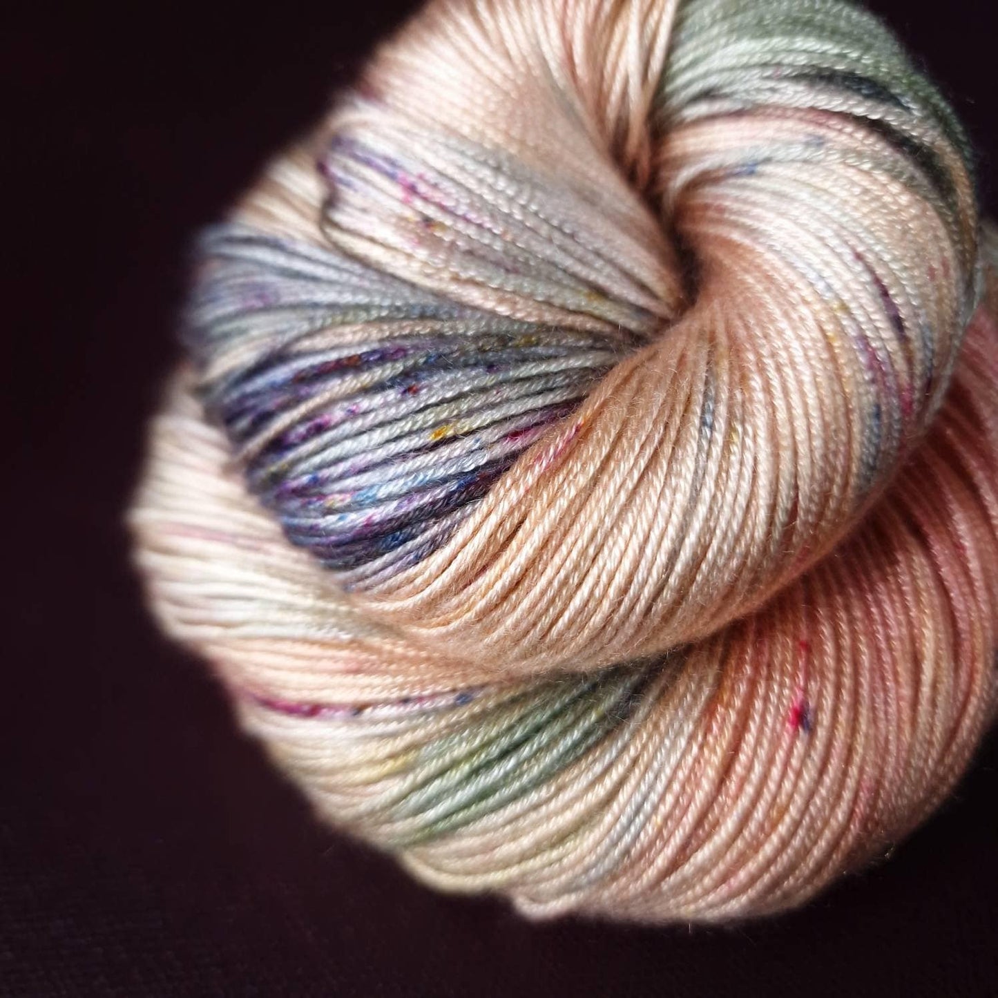 Hand dyed yarn ~ Peaches And Cream ***Dyed to order ~ fingering / DK weight tencel OR bamboo yarn, vegan, hand painted