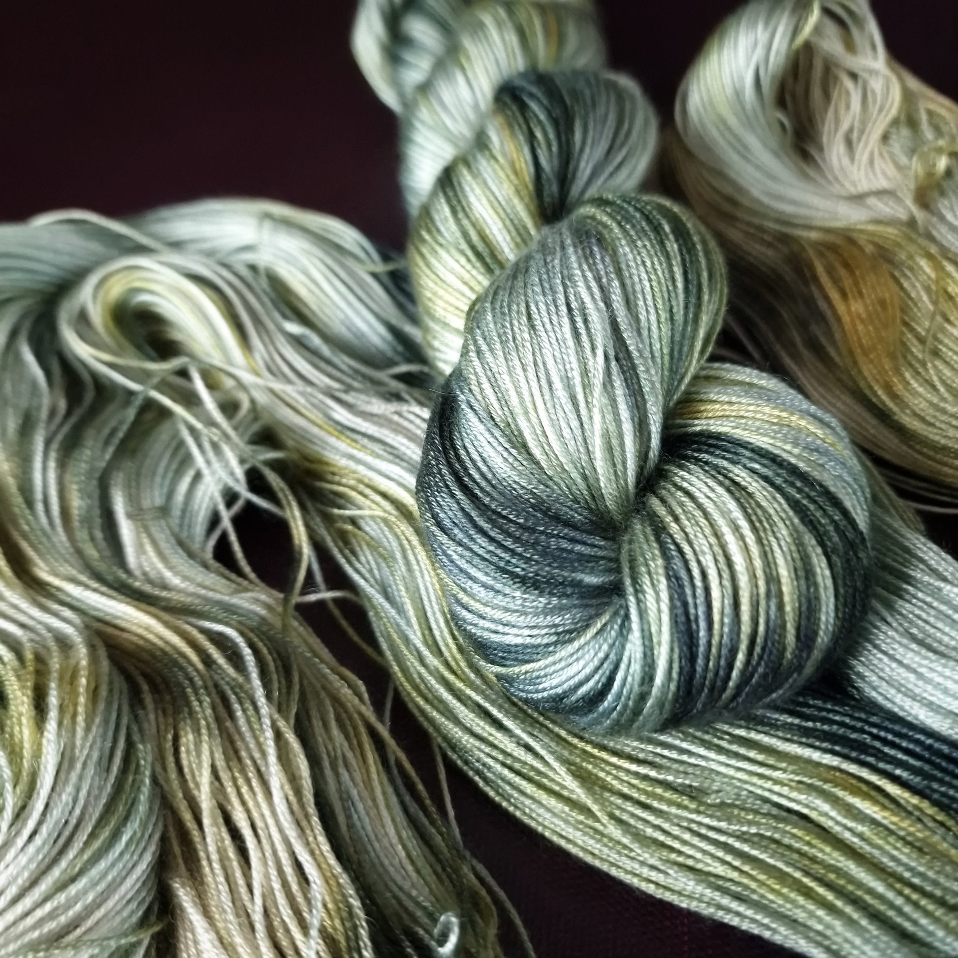 Hand dyed yarn ~ Morning Fog ***Dyed to order ~ fingering / DK weight tencel OR bamboo yarn, vegan