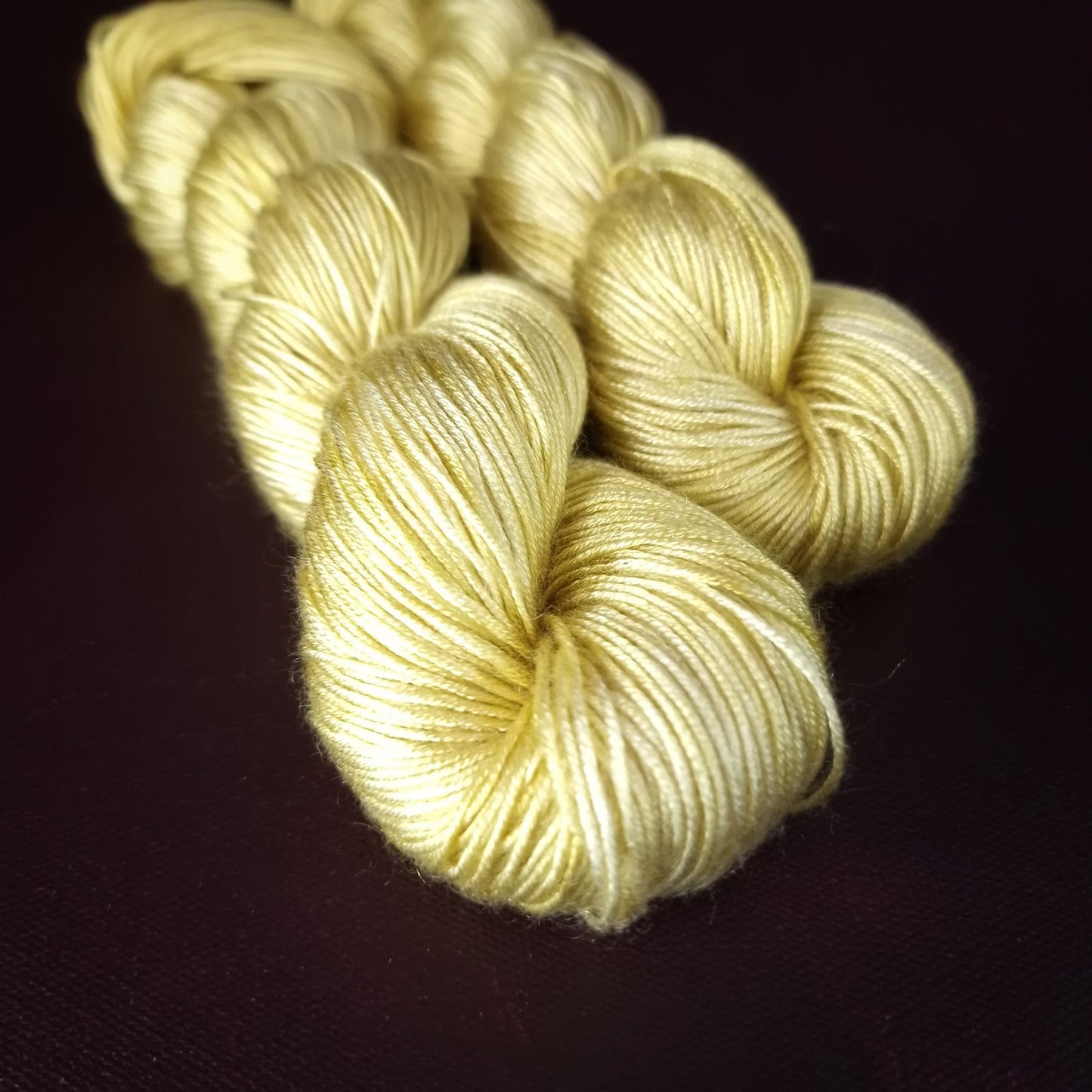 Hand dyed yarn ~ Pastel Sunshine ***Dyed to order ~ fingering / DK weight tencel OR bamboo yarn, vegan