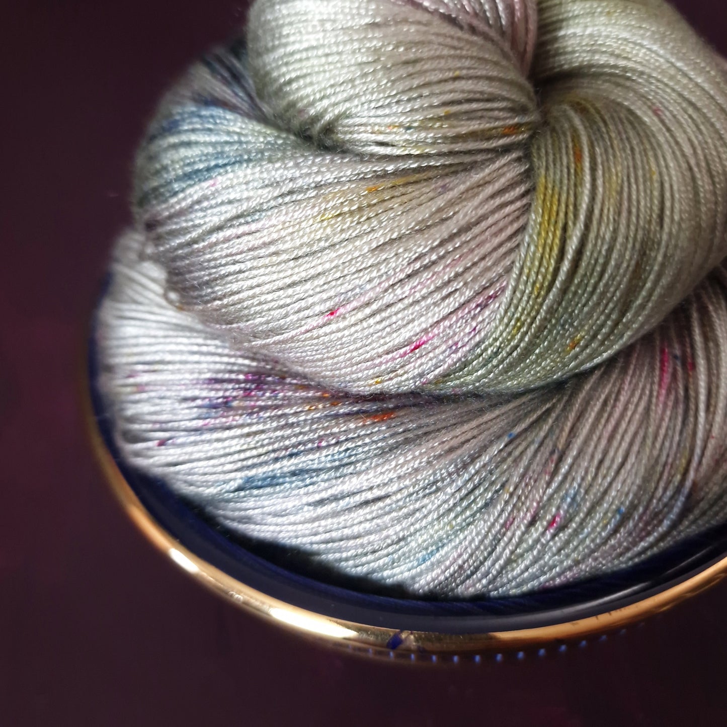 Hand dyed yarn ~ Pistachio Sorbet ~ fingering weight tencel yarn, vegan, hand painted
