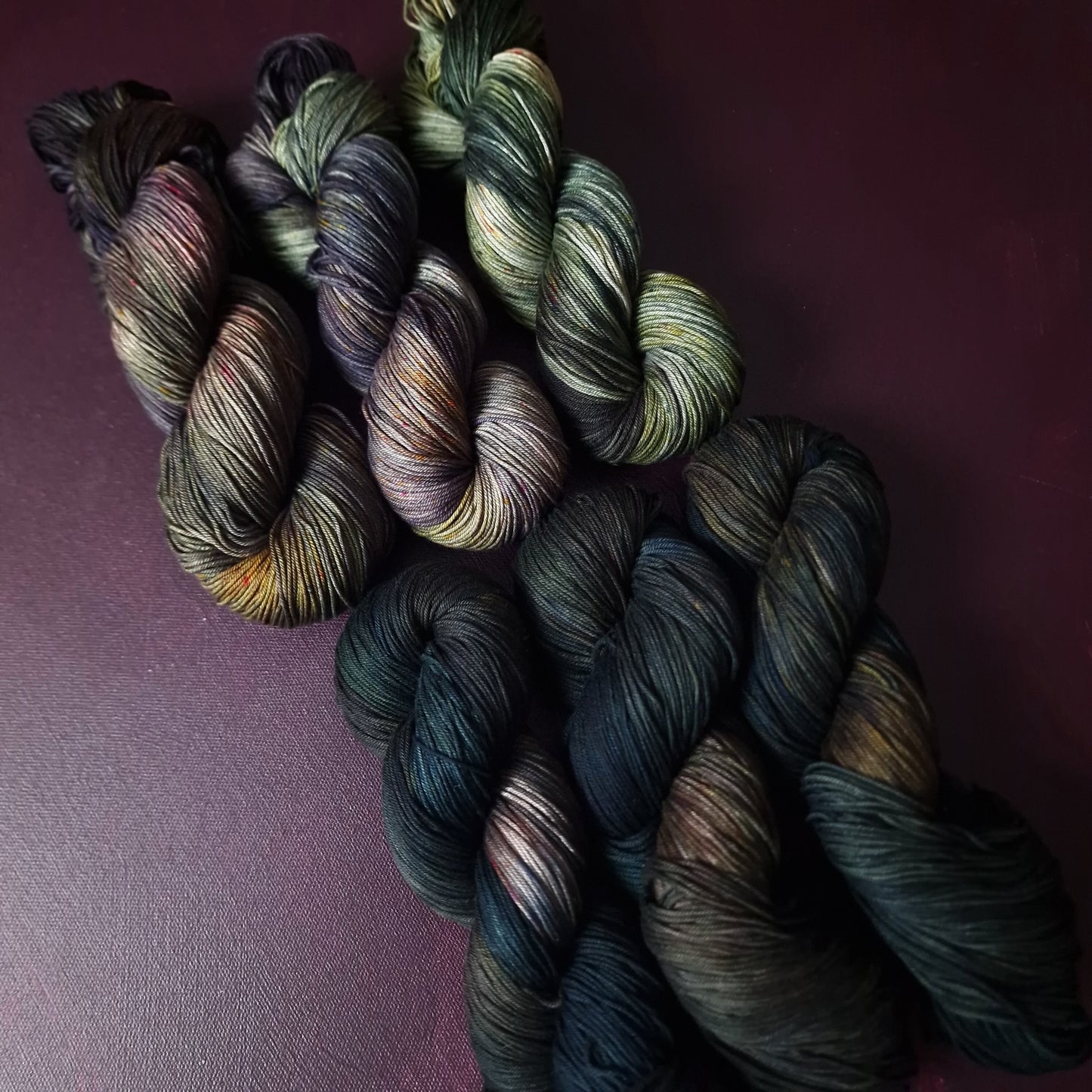 Hand dyed yarn ~ one hit wonders ~ mercerized cotton sport weight, vegan, hand painted, indie dyed