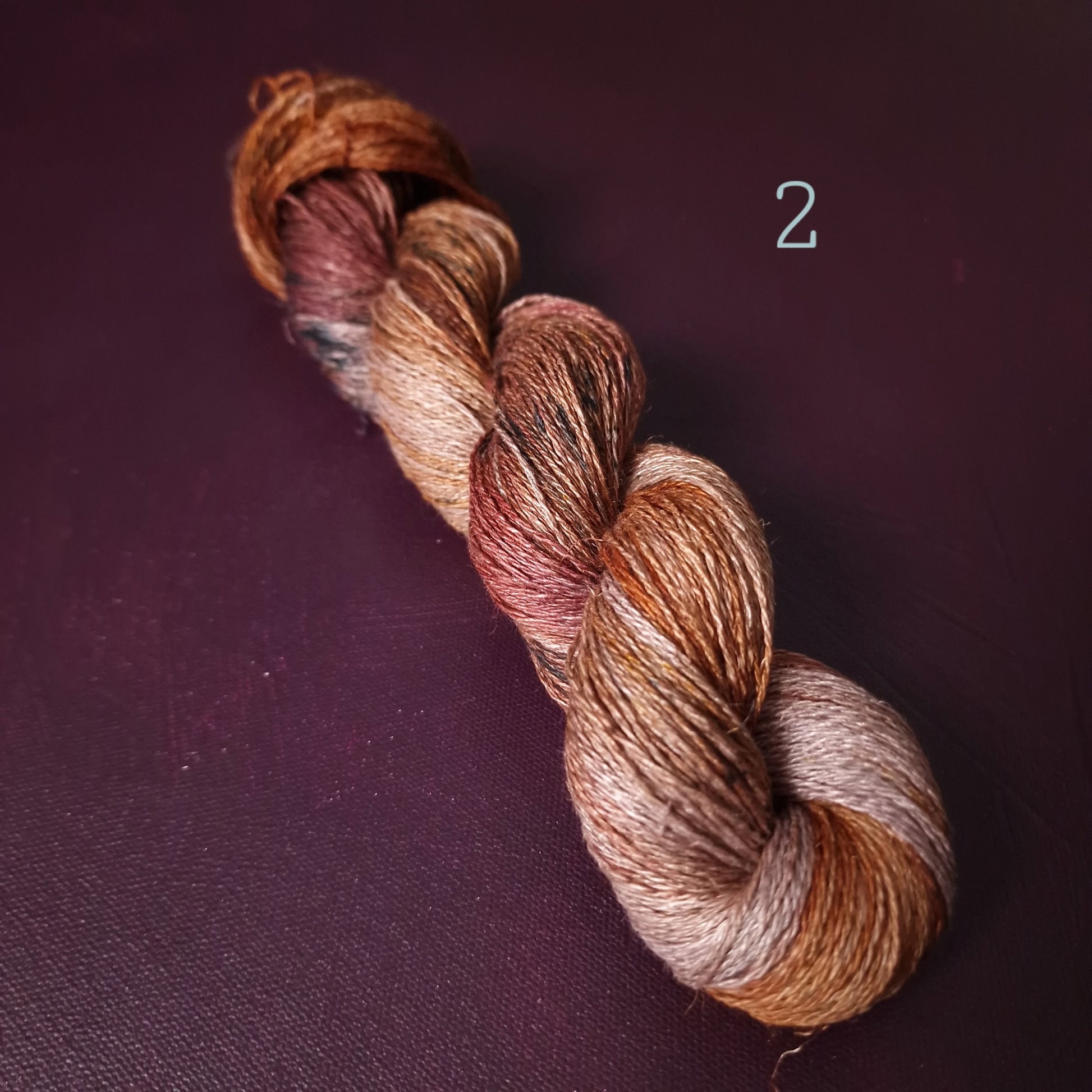 Hand dyed yarn ~ one hit wonders ~ linen fingering weight, vegan, hand painted, indie dyed