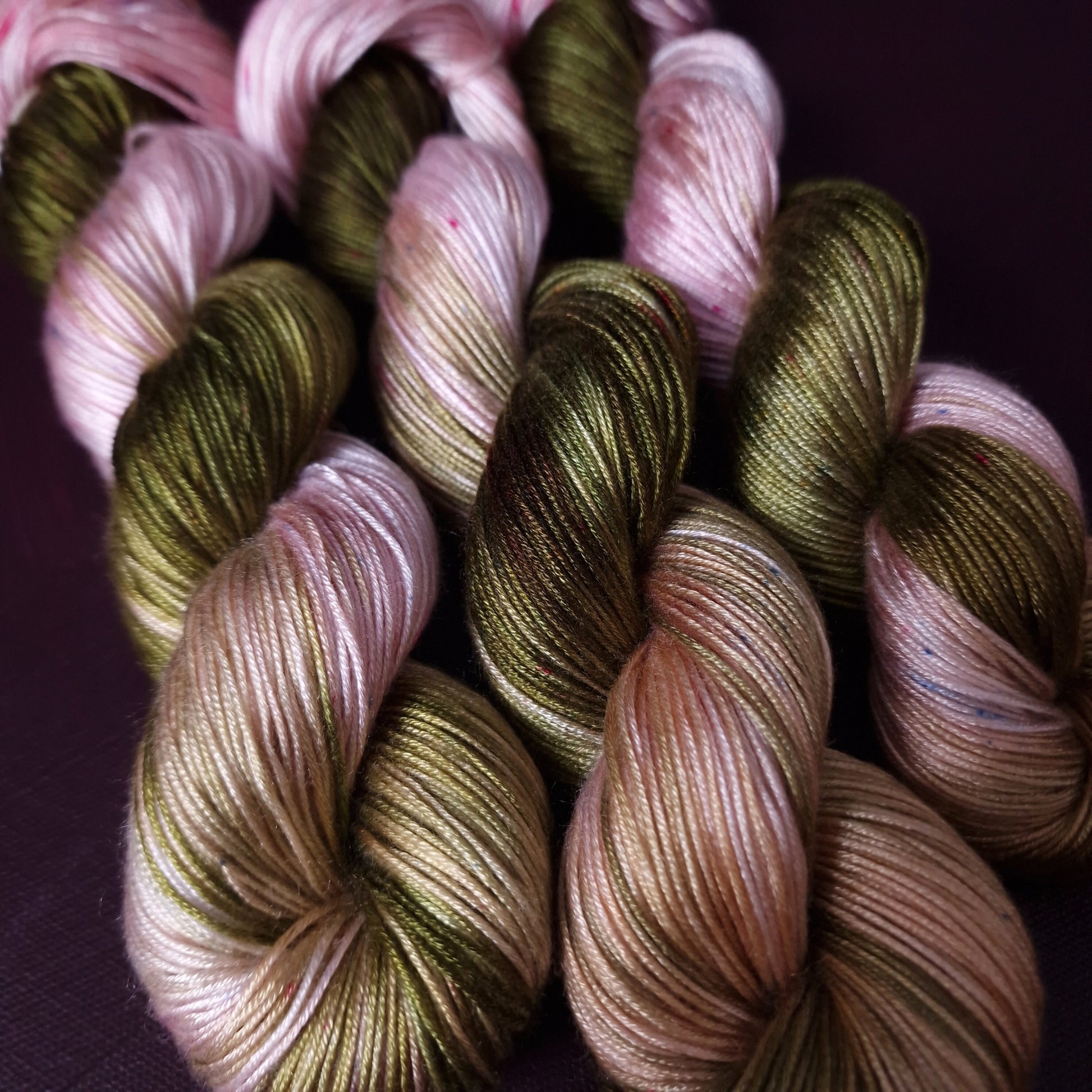 Hand dyed yarn ~ Tulip Bouqet *** Dyed to order ~ fingering / DK weight tencel OR bamboo yarn, vegan, hand painted