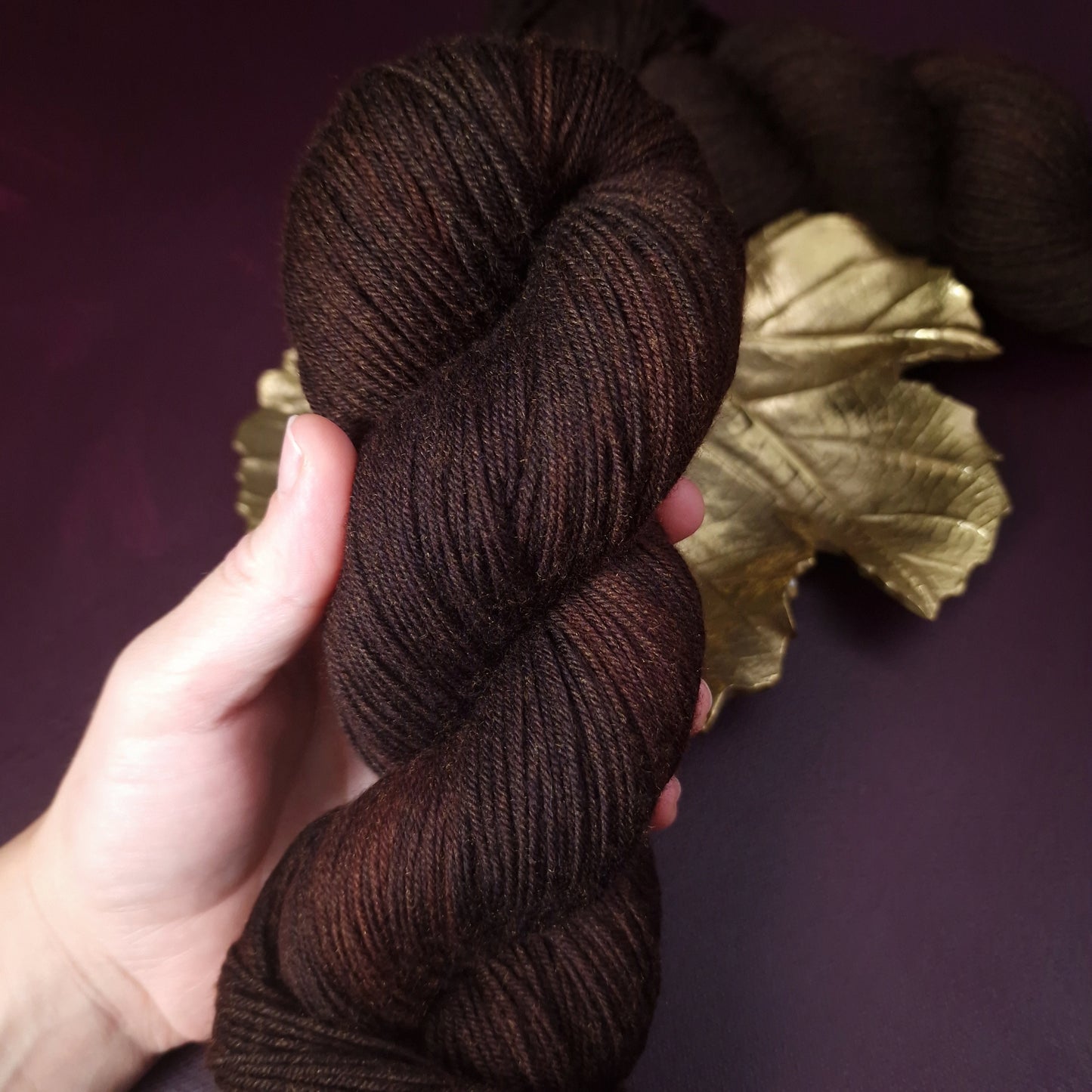 Hand dyed yarn ~ Dark Amber***Dyed to order ~ Sock, Merino Singles, DK, Aran, Mohair Silk