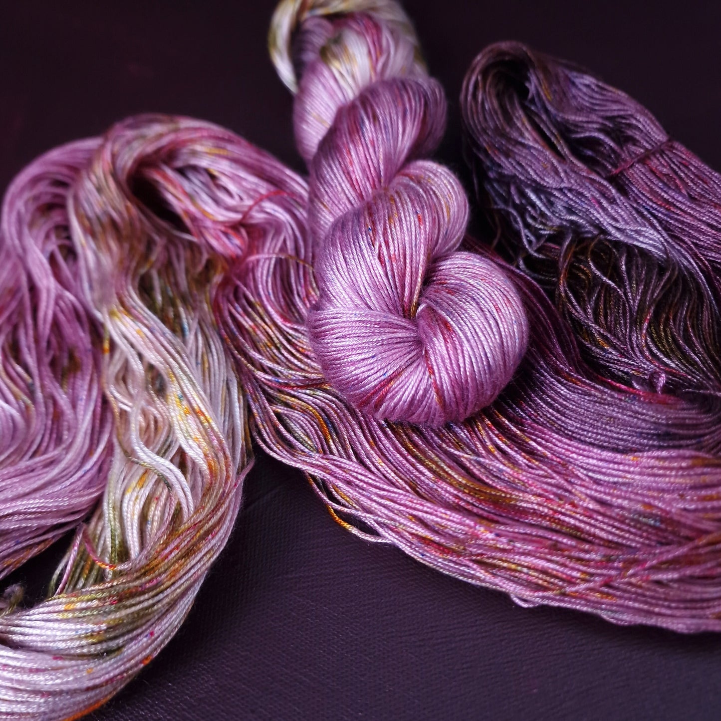 Hand dyed yarn ~ Candy Factory *** Dyed to order ~ fingering / DK weight tencel OR bamboo yarn, vegan, hand painted